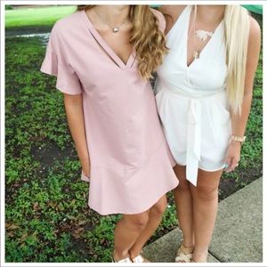 Boutique Pink Dress Classy Casual Dressy Small